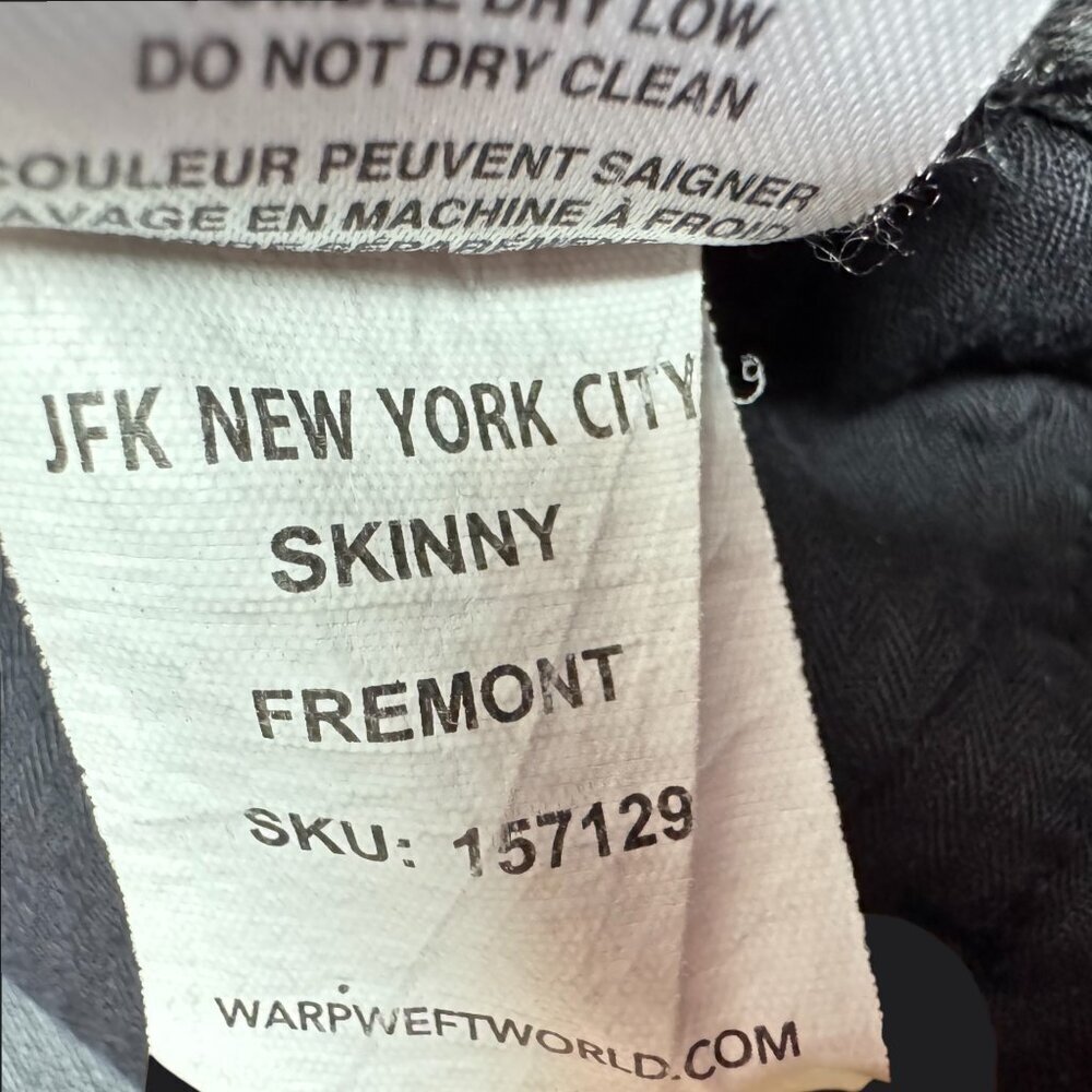 WARP + WEFT JFK New York Skinny Fremont Gray Wash Stretch Denim Jeans 31 / 12 - Picture 5 of 7